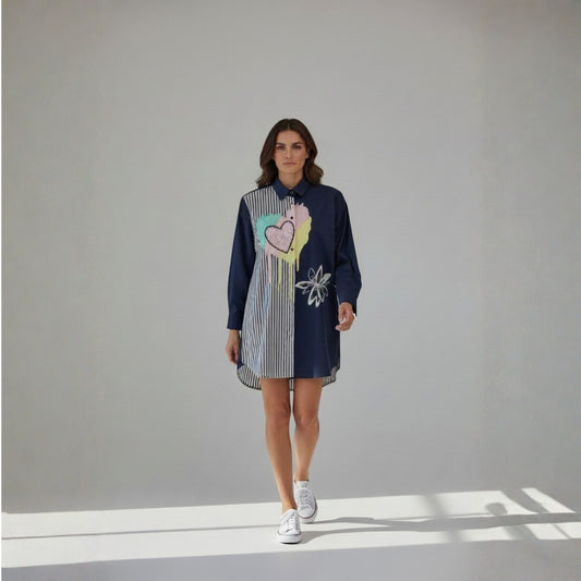 Artisan Heart Shirt Dress