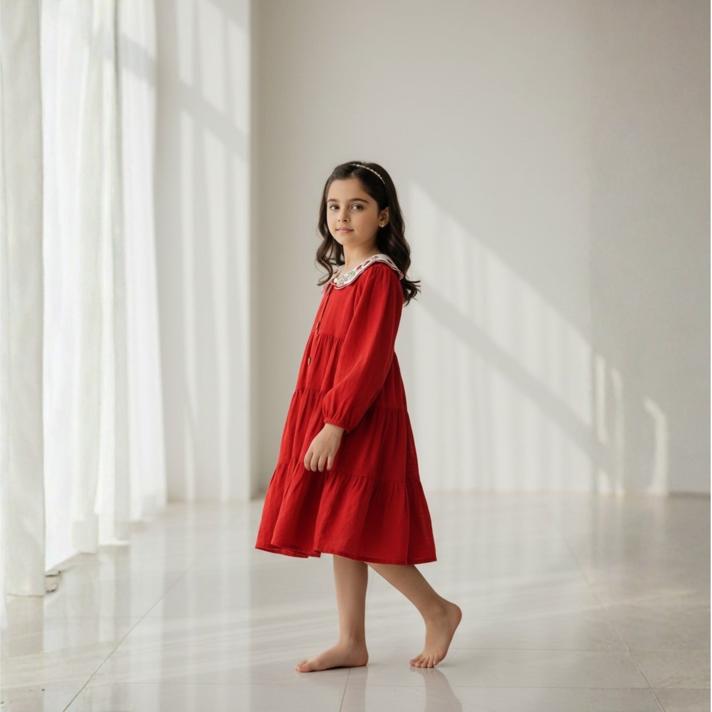 Red Linen Dress