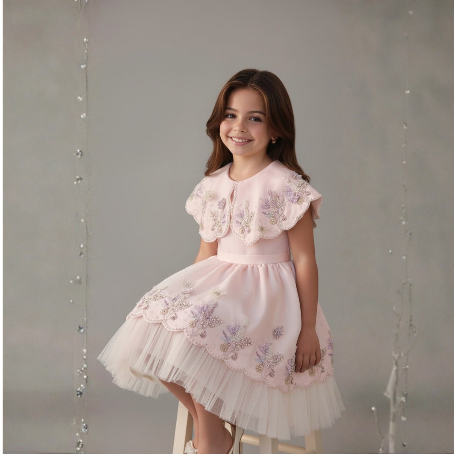 Butterfly Garden Scallop Dress