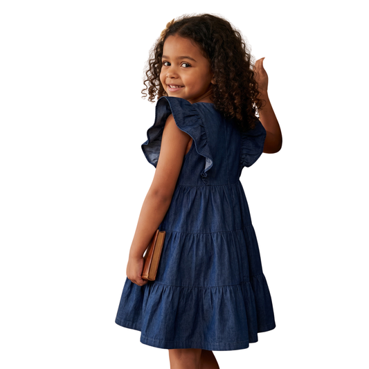 Enchanted Bunny Denim Frill Dress