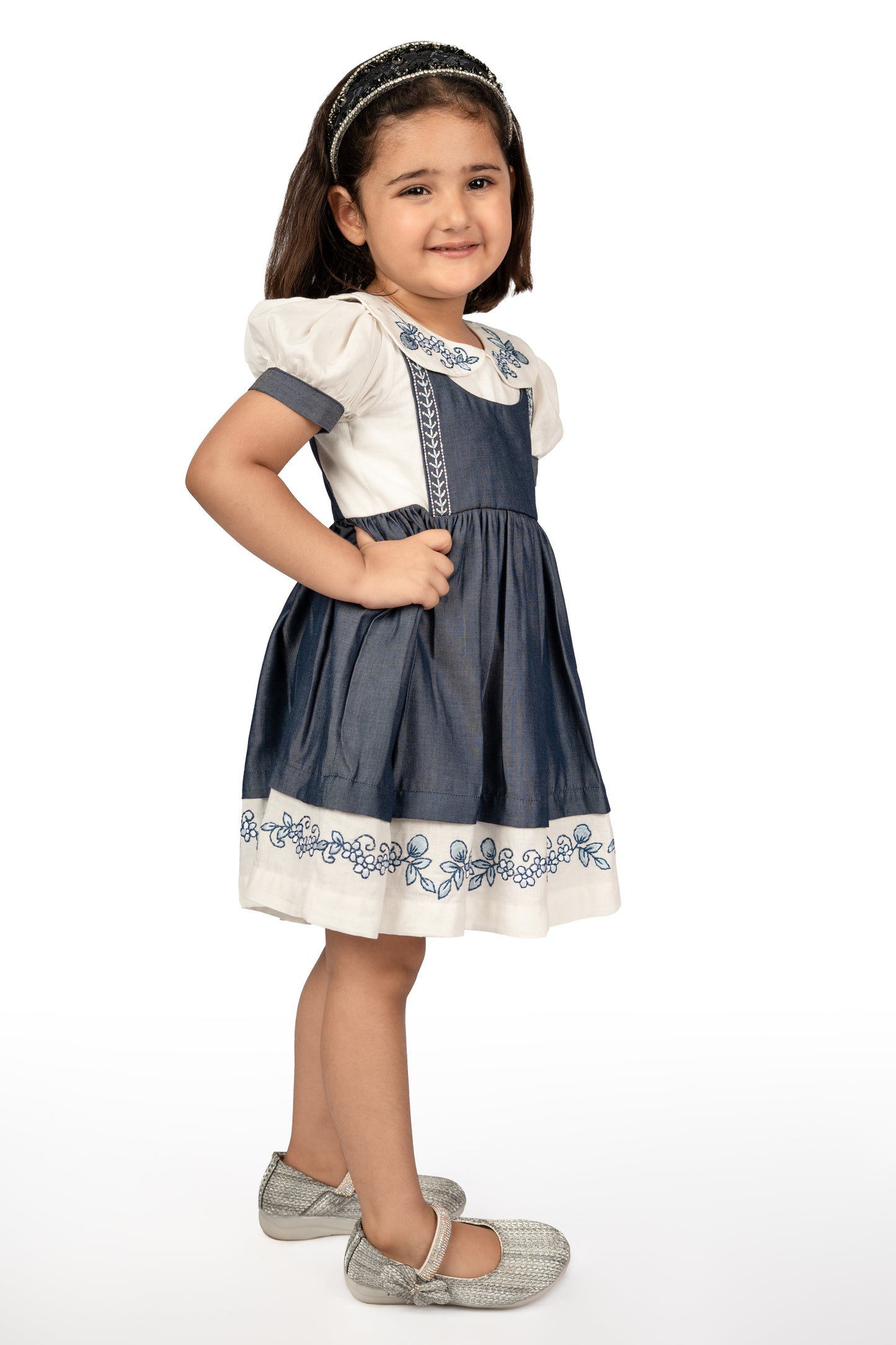 Denim Collar Wishper Denim Dress