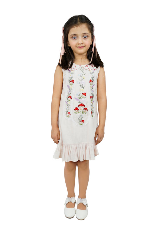 Mushroom Vines Cotton Dress