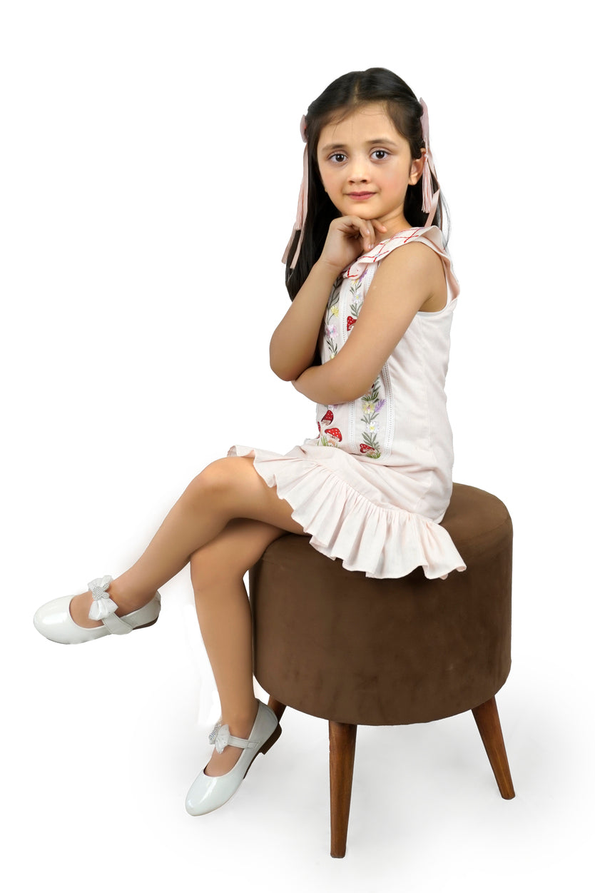 Mushroom Vines Cotton Dress
