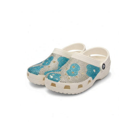 Crystal panda crocs