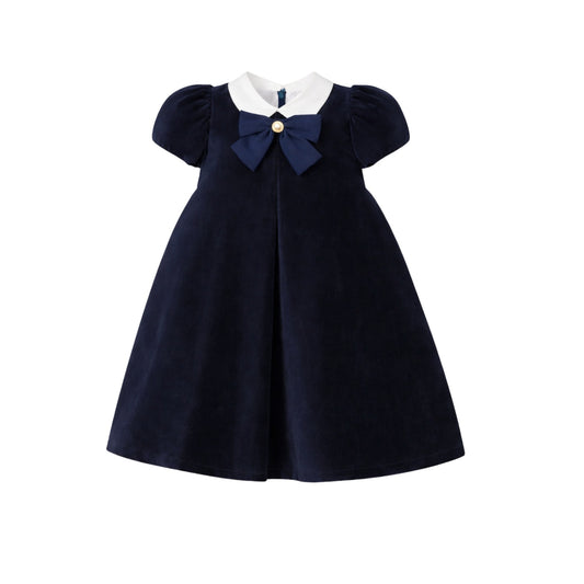 Midnight Bow Velvet dress