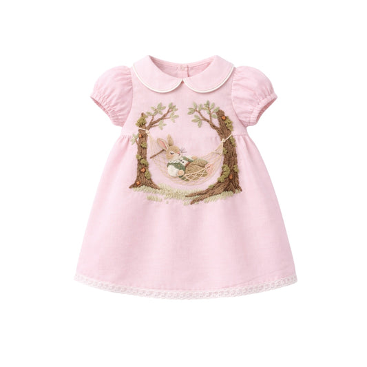 Blush Bunny Linen Dress