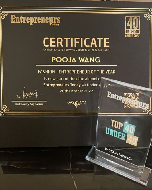 Pooja Wang Fashion - Entrepreneur of the Year 20 October 2022