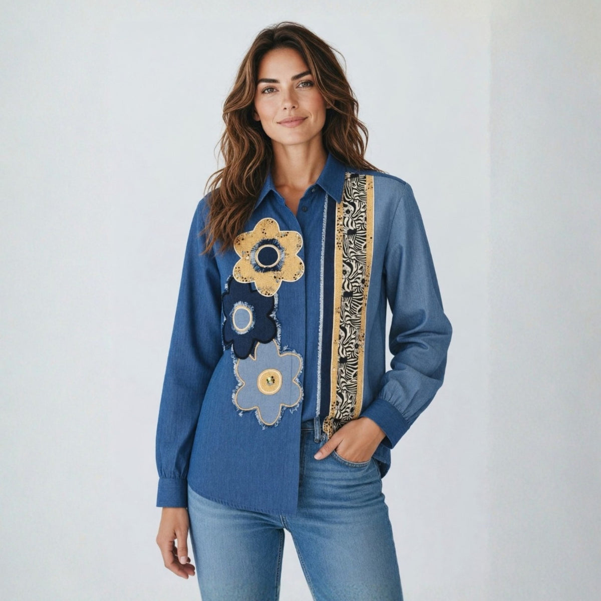 Floral edge shirt