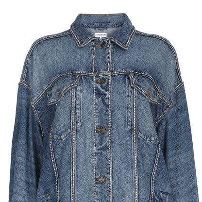 Chain Style Denim Jacket