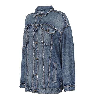 Chain Style Denim Jacket