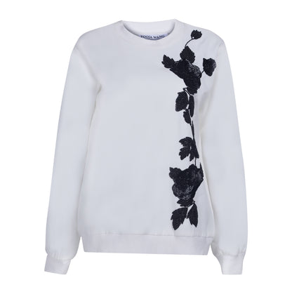 Blossom Luxe Beaded Sweatshirt