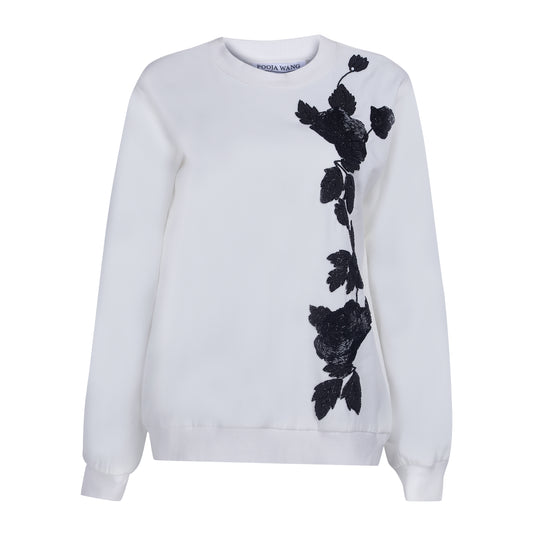 Blossom Luxe Beaded Sweatshirt