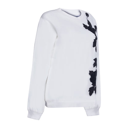 Blossom Luxe Beaded Sweatshirt