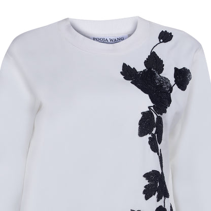 Blossom Luxe Beaded Sweatshirt