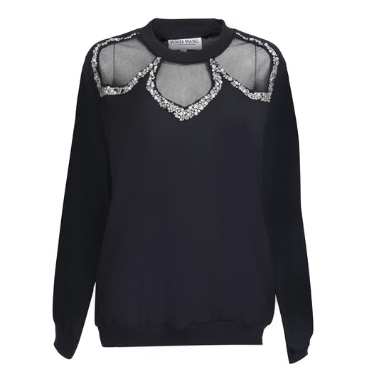 Merino Black Sweatshirt