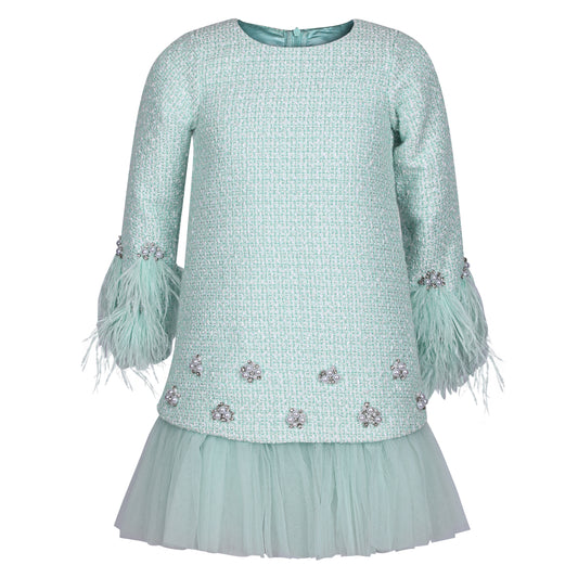 Velour Charm Tweed Dress