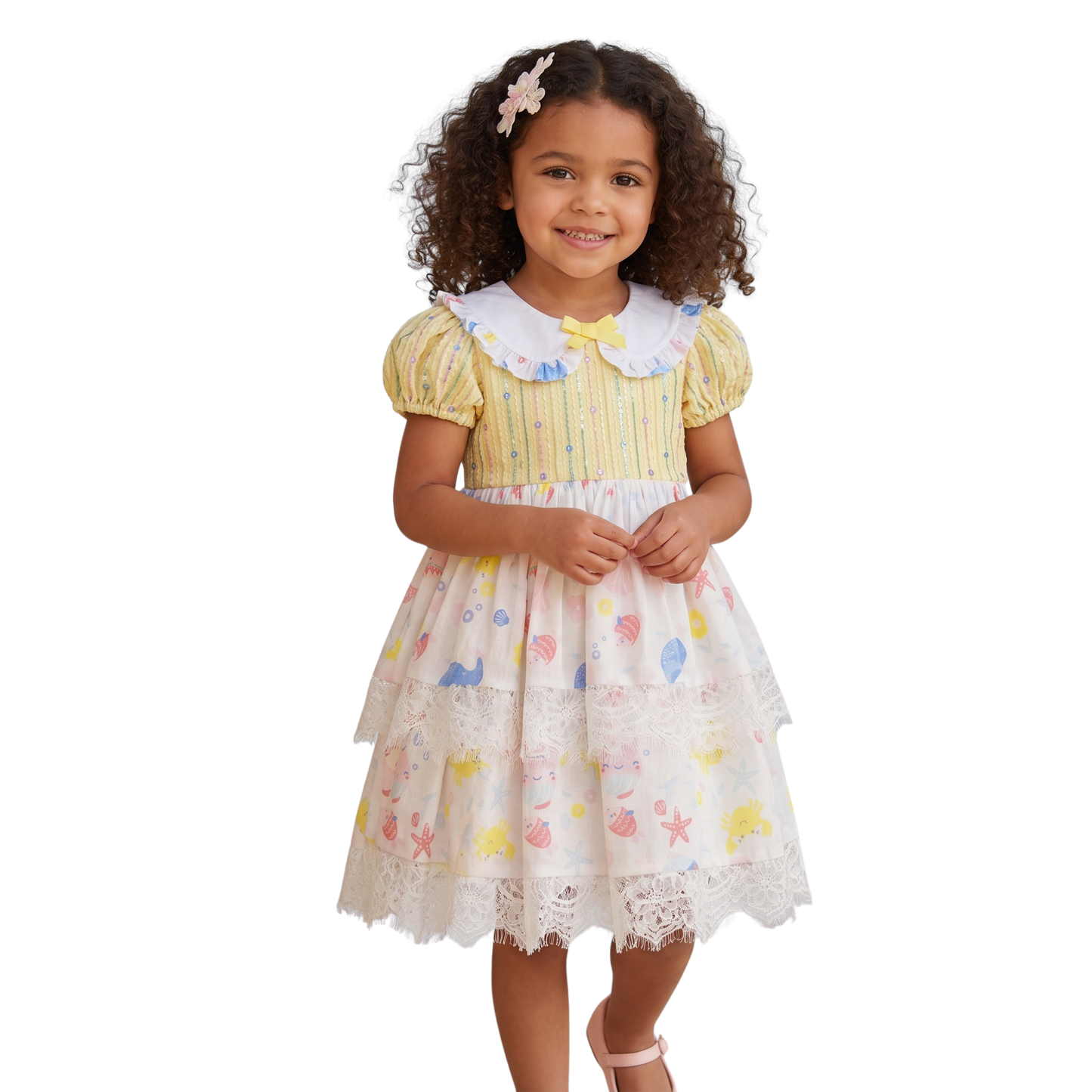 Seaside Whimsy Printed Cotton Dress