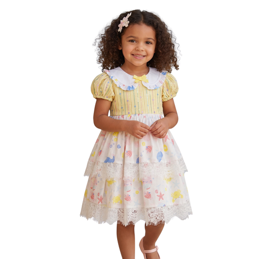 Seaside Whimsy Printed Cotton Dress