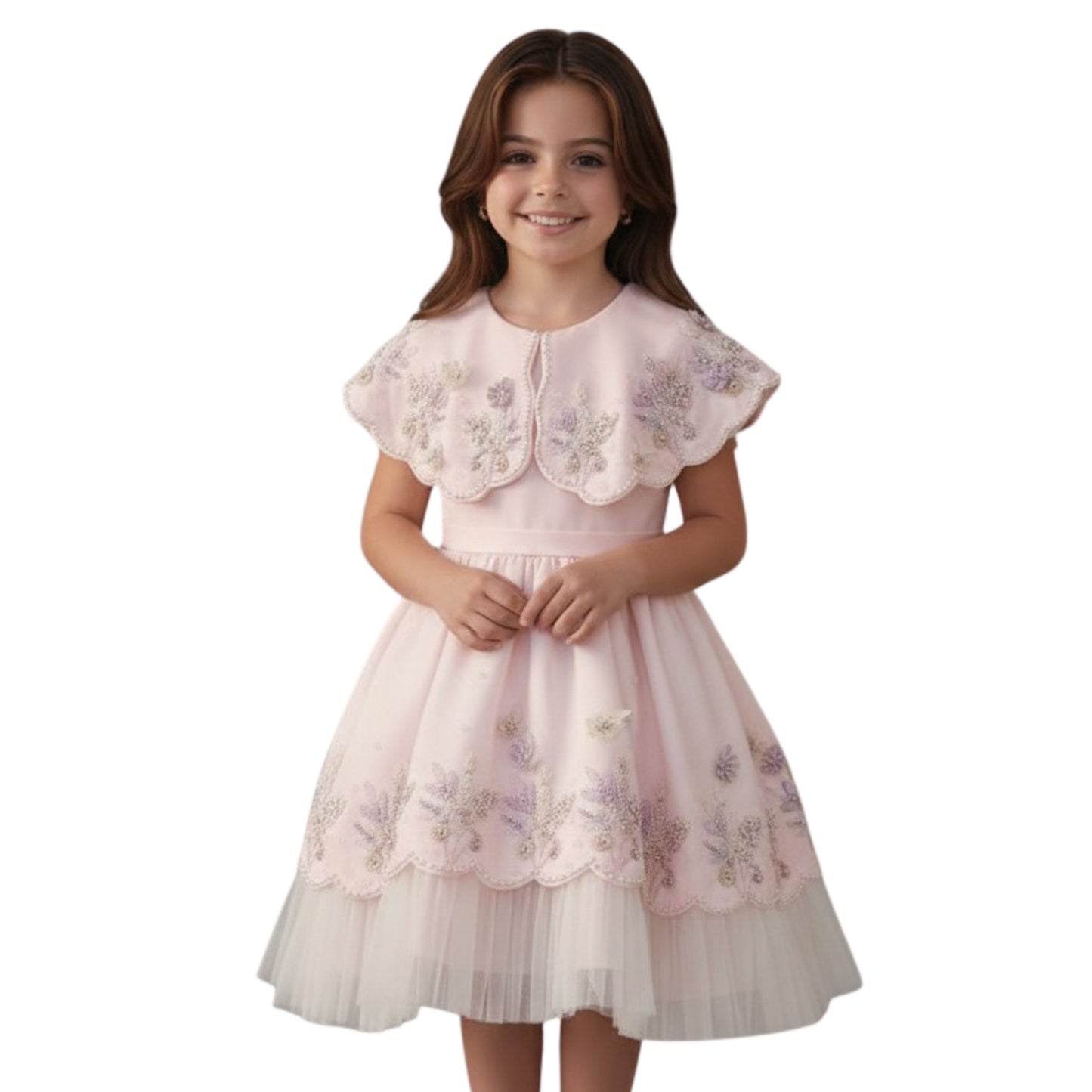 Butterfly Garden Scallop Dress