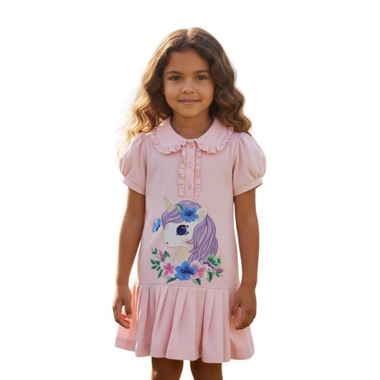 Enchanted Meadow Unicorn Polo Dress