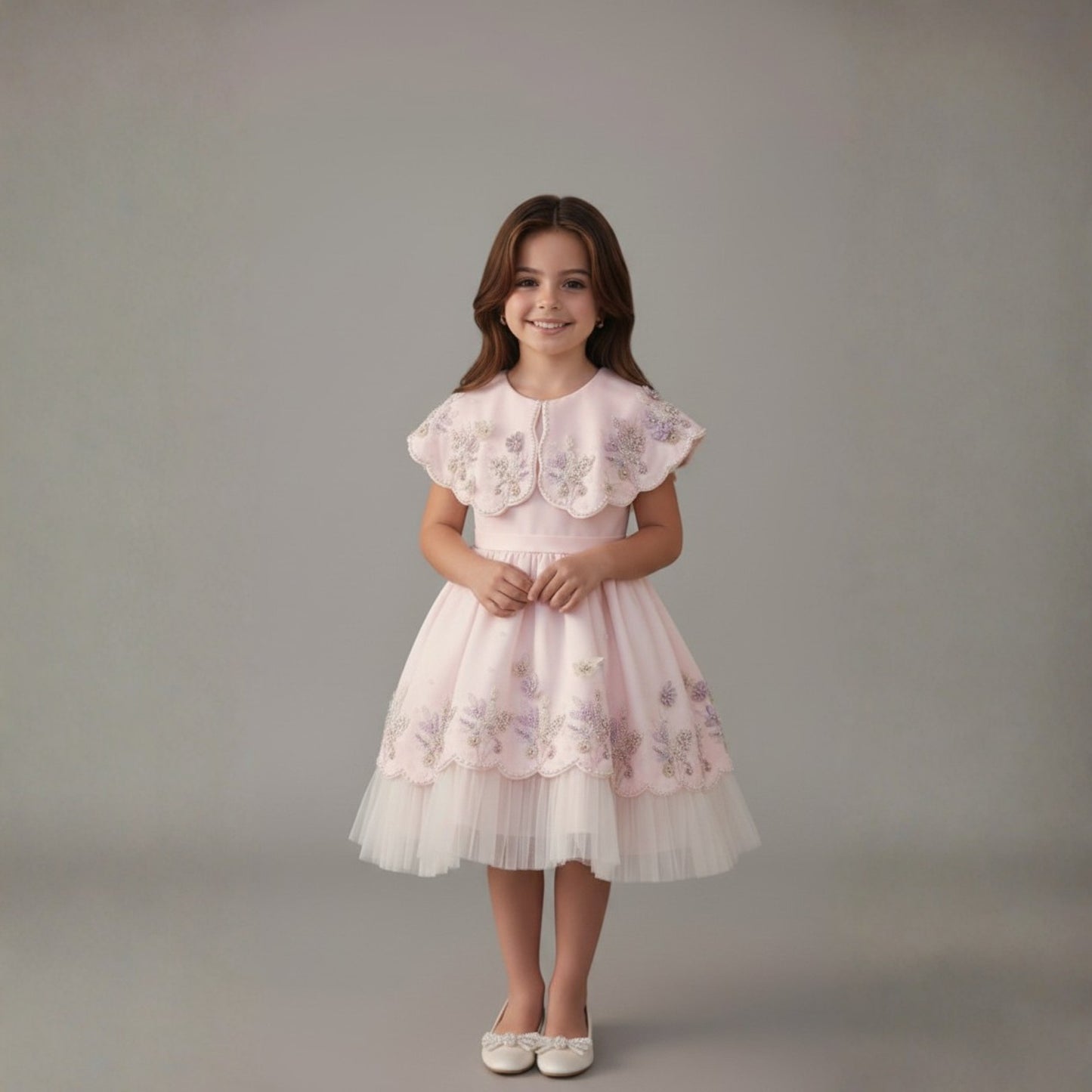 Butterfly Garden Scallop Dress