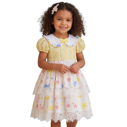 Seaside Whimsy Printed Cotton Dress