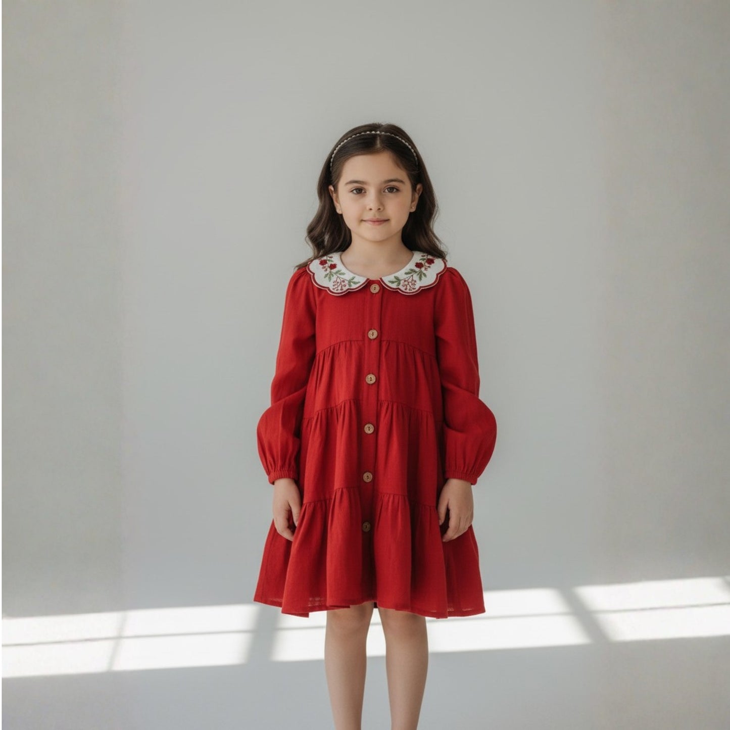 Red Linen Dress