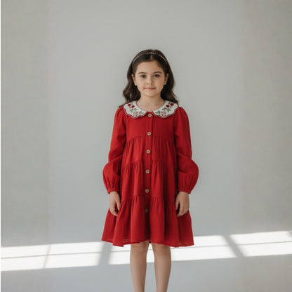 Red Linen Dress