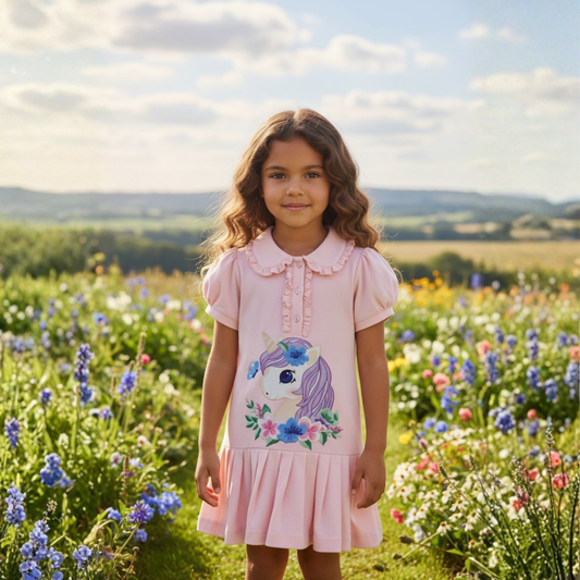 Enchanted Meadow Unicorn Polo Dress