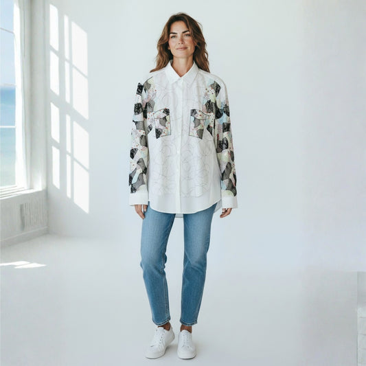 Abstract Canvas Shirt