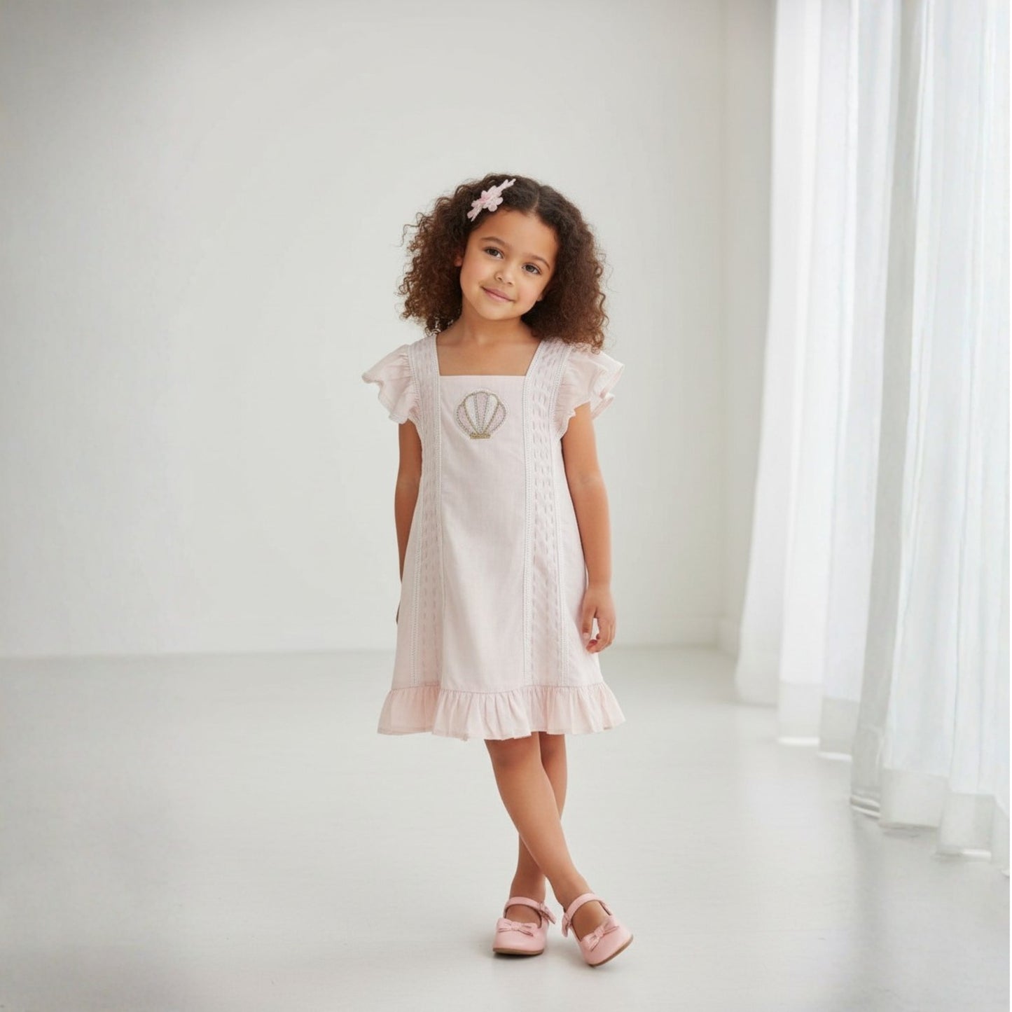 Dreamy Blush Pink Linen Dress