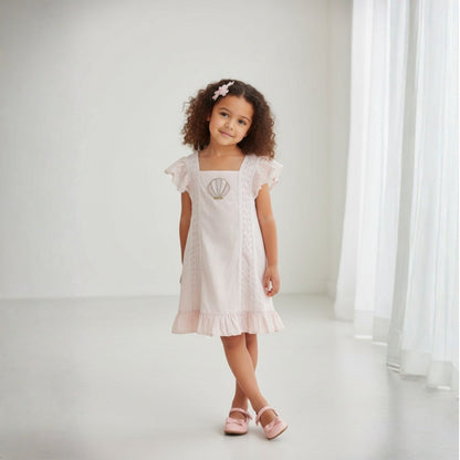 Dreamy Blush Pink Linen Dress