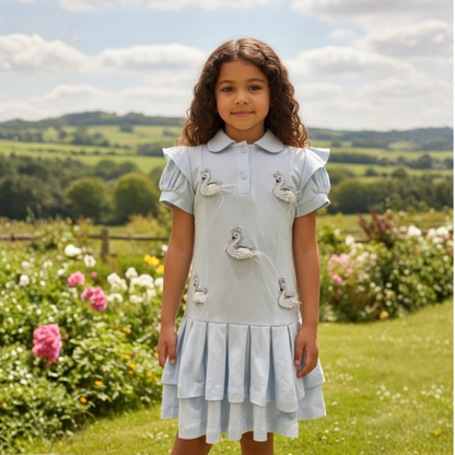 Pearl Swan Polo Dress