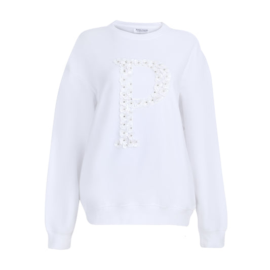 White P Initial Sweatshirt