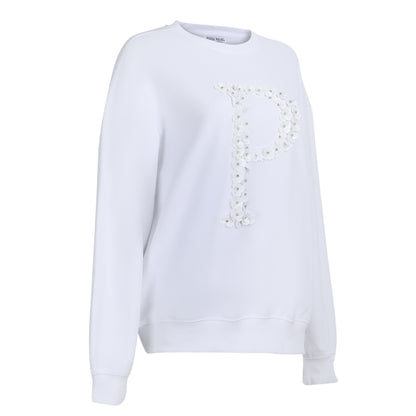 White P Initial Sweatshirt