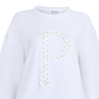 White P Initial Sweatshirt