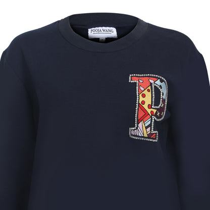 P initial Sweatshirt in Blue