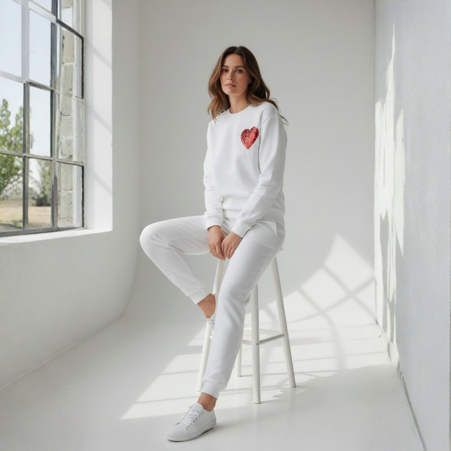 Snowy Heart Sequin Co-Ord Set