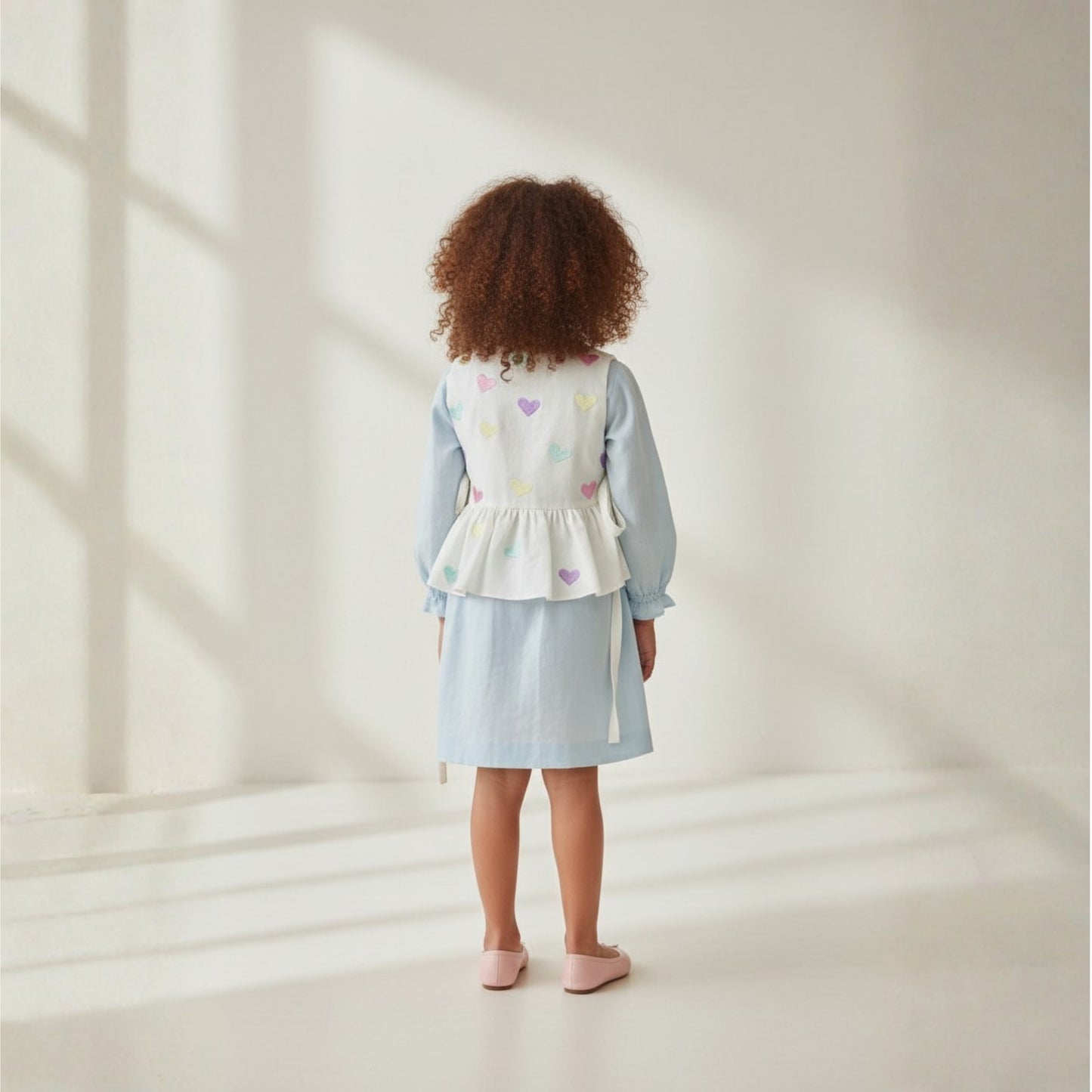 Girls Cotton Linen Two Piece Set