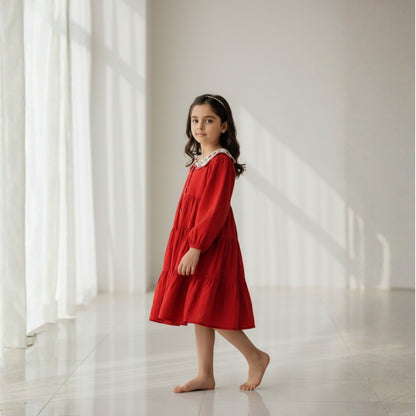 Red Linen Dress