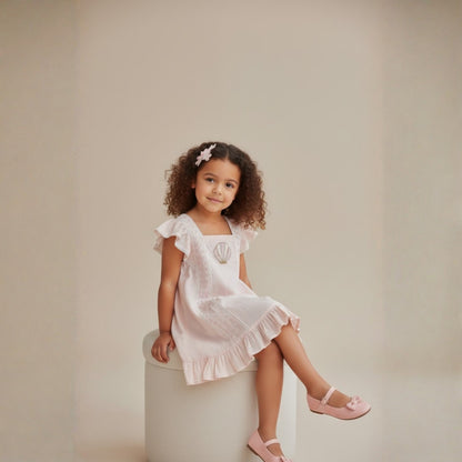 Dreamy Blush Pink Linen Dress