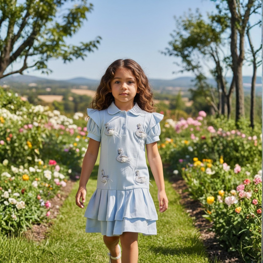 Pearl Swan Polo Dress