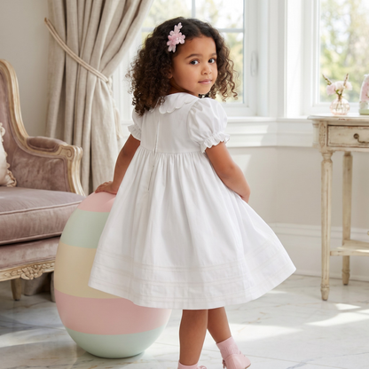 Garden Bloom Smocked Cotton Dress