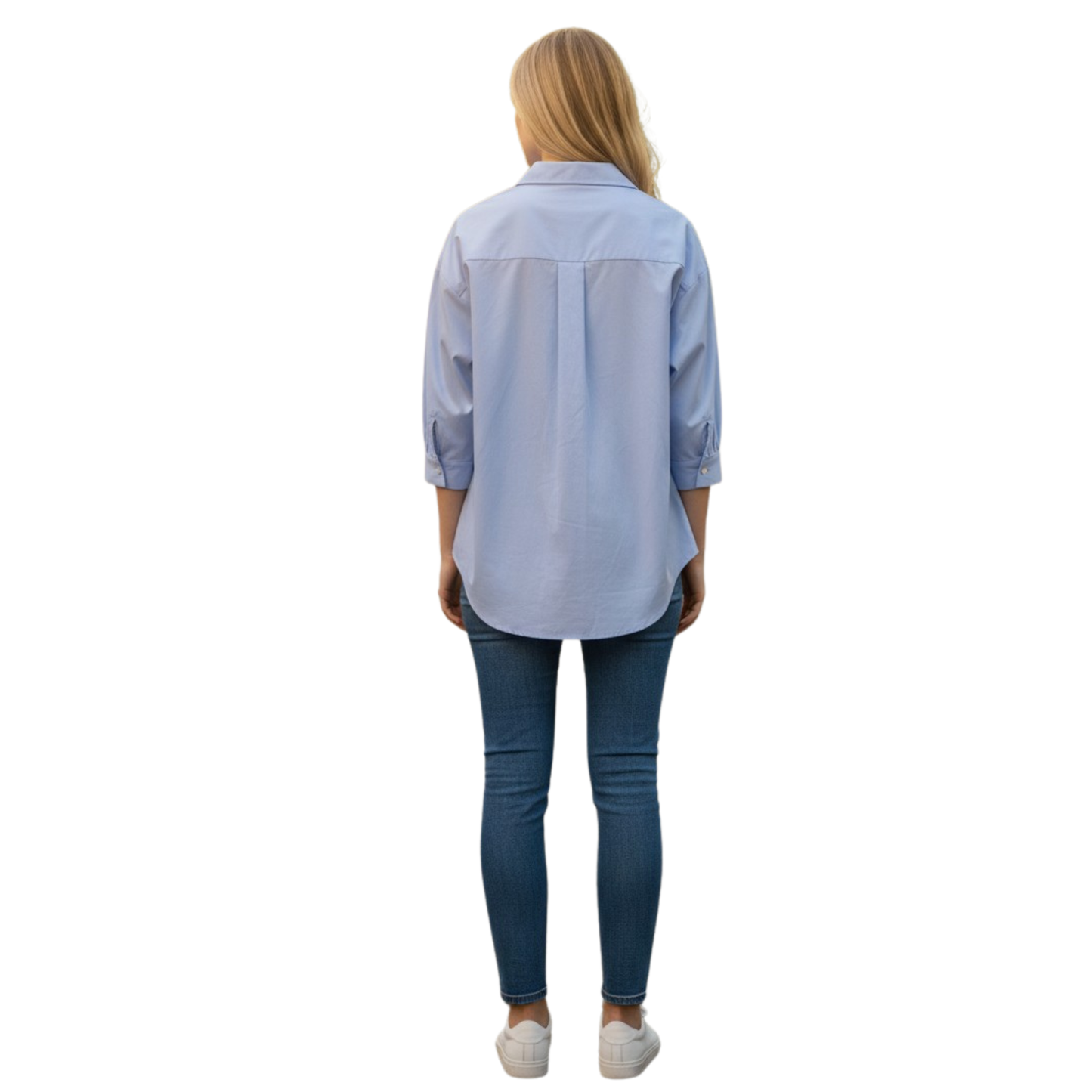 Azure Bloom Cotton Shirt