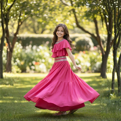 Rosette Bloom Lehenga