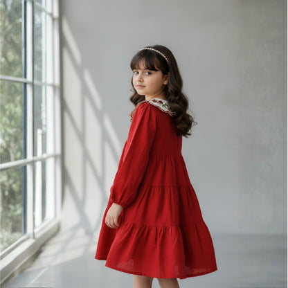 Red Linen Dress