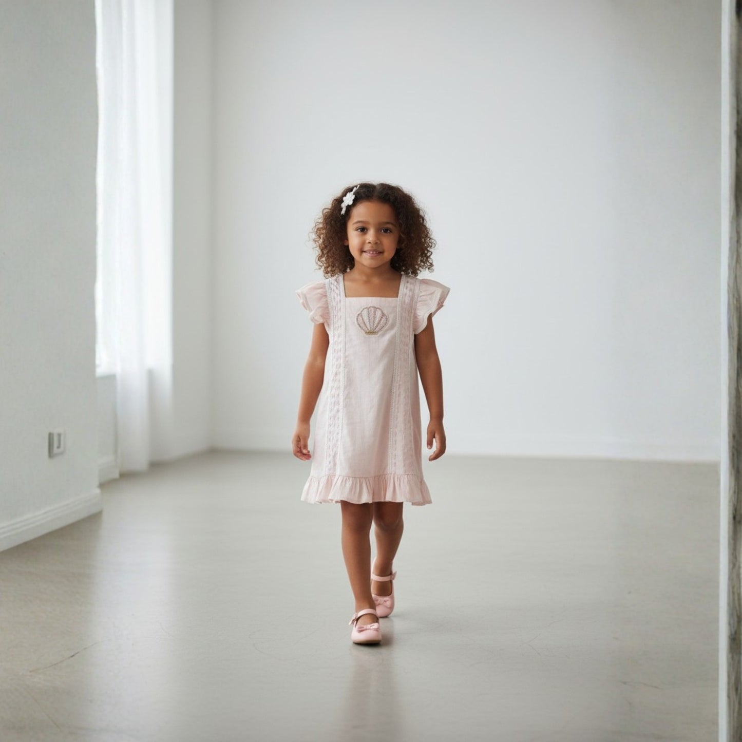 Dreamy Blush Pink Linen Dress