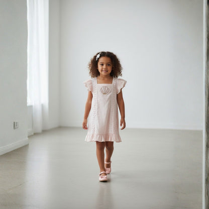 Dreamy Blush Pink Linen Dress