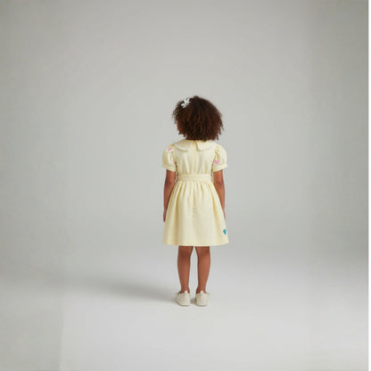 Buttercup Hearts Embroidered Linen Dress