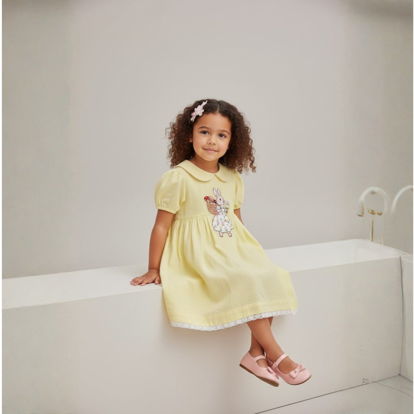 Charming Soft Yellow Dress